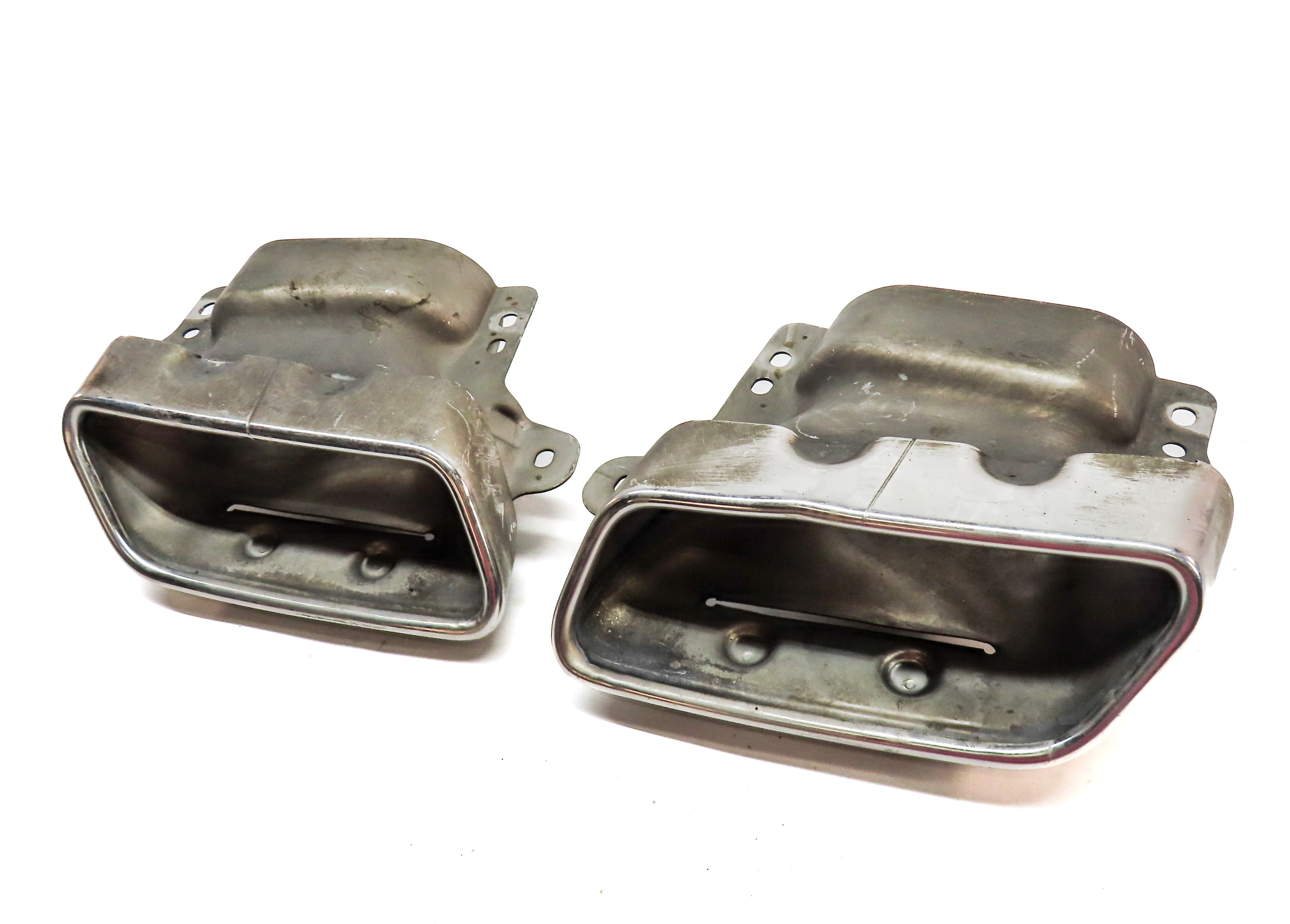 07-12 MERCEDES GL (X164) 3.0L DIESEL REAR LEFT & RIGHT MUFFLER EXHAUST TIP SET 2 — exact item pictured